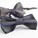 Bow Tie Silk Brown Pretied - Bow Tie Silk Navy Pretied Handpainted - Handmade Men Accessories - OOAK Ready To Ship