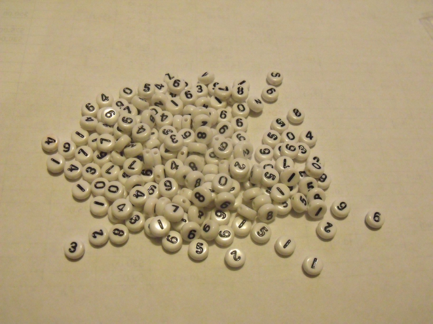 Destash of letter and number beads