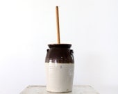 Antique Stoneware Butter Churn // Three Gallon