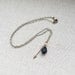 The Mini Capture Necklace - small arrow and vintage jet black  jewel on brass chain