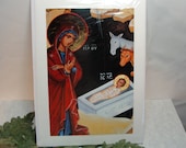 Christmas Nativity Icon Card Photo 5 x 7