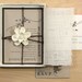 Ivory Romance - Rustic, Chic, & Elegant Boxed Wedding Invitation With Burlap, Flower - Purchase for a Sample