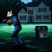 painting man fox house dollhouse "Fable"