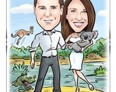 Save the Date Cards and Magnets, Wedding Invitations - Fun Custom Caricature