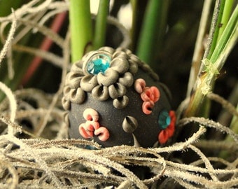 Little Indian Princess - A Native Feeling- Turquoise & Chocolate Handscupted Petite Pendant