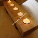 Black cherry and walnut tea light candle holder