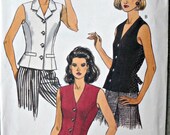 Very Easy Very Vogue 8638, Misses Sleeveless Top Pattern, Sizes 14, 16, 18