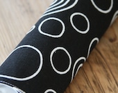 Pet Placemat - Black with White Circles: Small Size - FREE US SHIPPING
