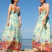 New Long Maxi Dress Romance Chiffon Dress/ Blue Sundress XS S M L Dress Women Xmas Gifts