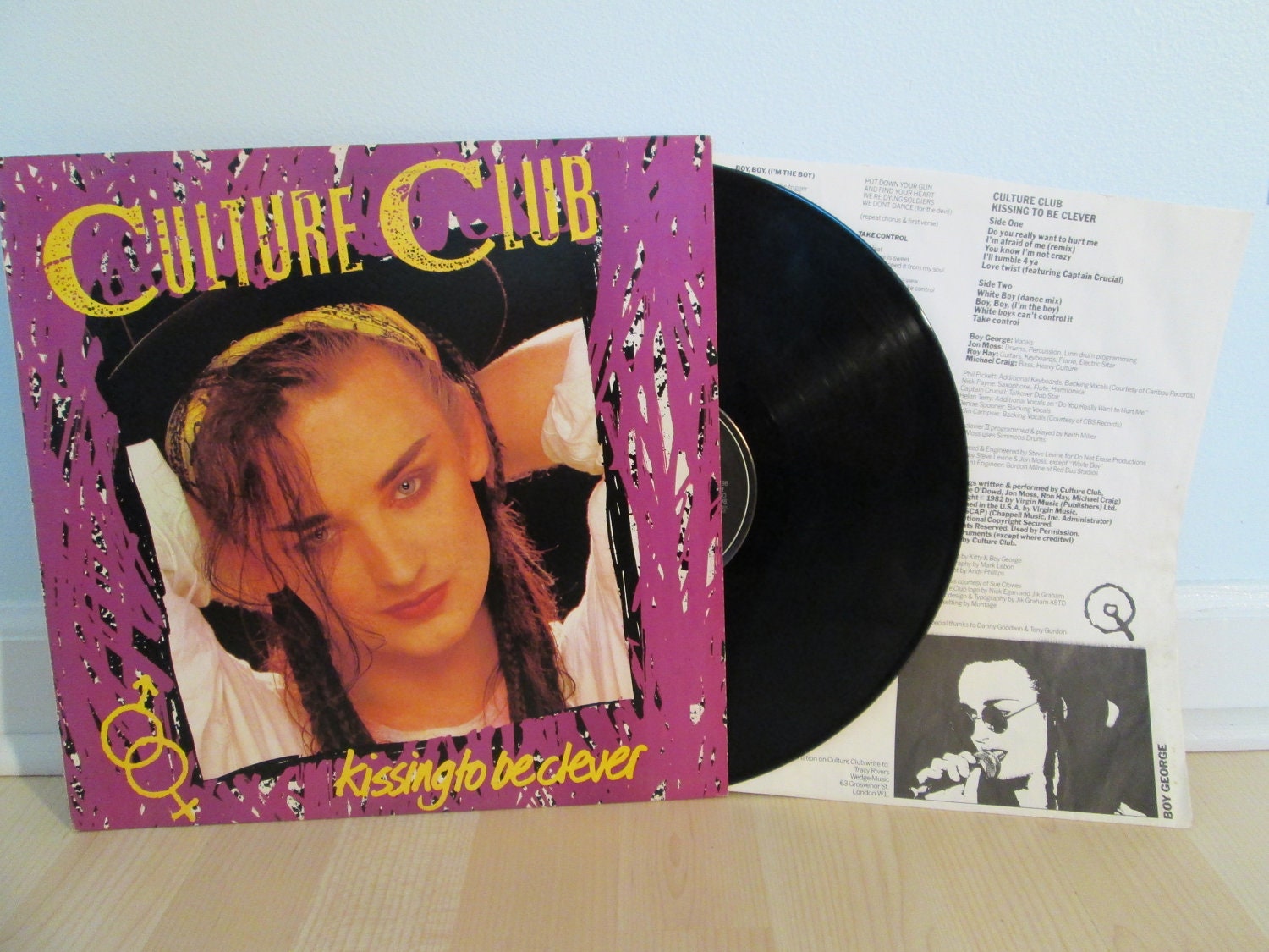 Culture Club Record Vinyl LP Kissing To Be Clever 80s Urban Grunge Club Kid Hipster Boy George Virgin Album Gender Benders
