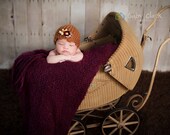 Newborn Cloche with Flower - Harvest inspired