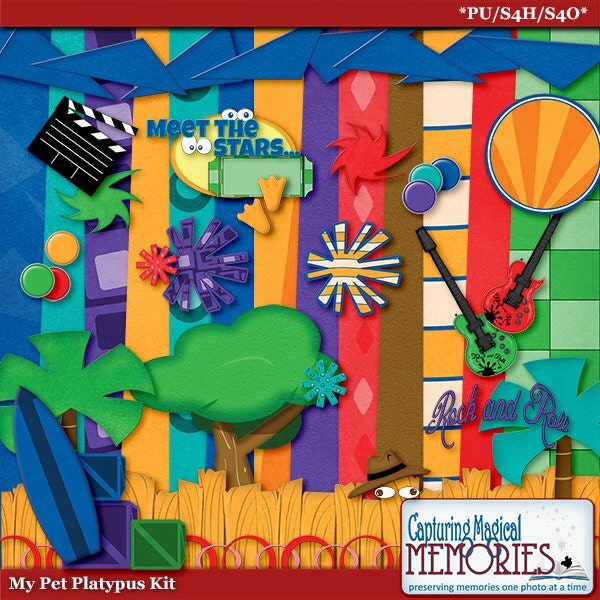 My Pet Platypus Digital Scrapbook Kit