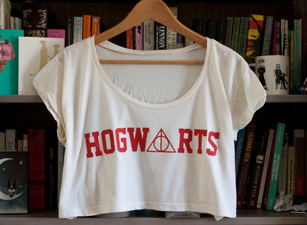 HOGWARTS Crop Top with Deathly Hallows - Customize Colors