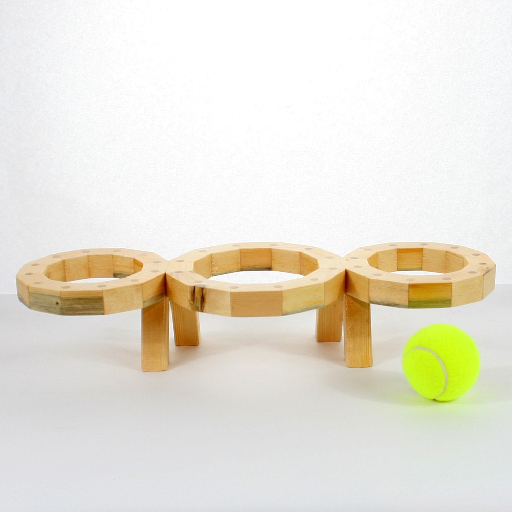 Two Pet Feeder with Center Water Bowl - Small