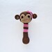 Instant Download - PDF Crochet Pattern - Monkey Rattle (Level Easy) - Text instructions and SYMBOL CHART instructions
