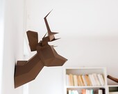 Brown Foldeer - Deer Head Papertoy