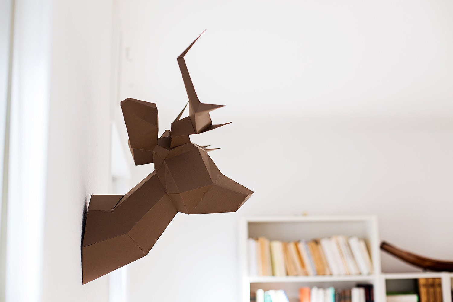 Brown Foldeer - Deer Head Papertoy