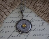 Shotgun Casing Jewelry-Authentic Remington 20 Gauge Necklace- Spent Ammo-Bullet Casing