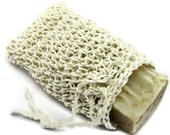 Fair Trade White Hemp Soap Saver Sack. Soap Bag, Pouch