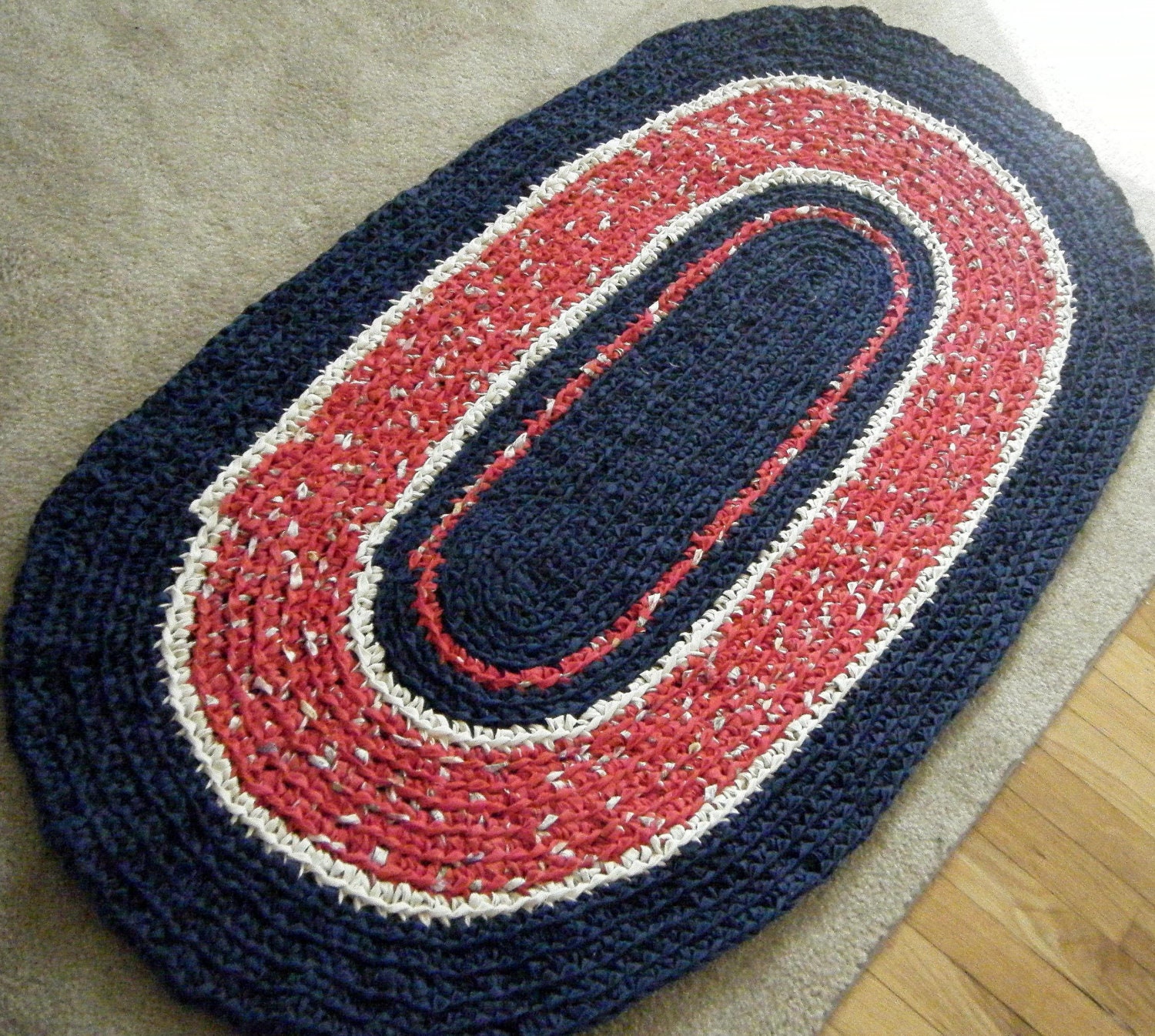 Made to Order Handmade Rug - Your Custom Colors 5' x 2 1/2 Feet - for Etsy