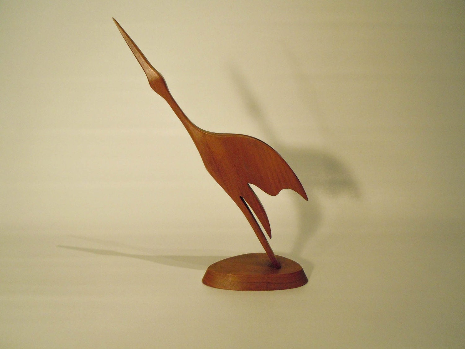 Wonderful mid century modern teak bird figurine