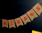 Valentine Burlap Banner Hugs and Kisses with Bakers Twine Il_170x135