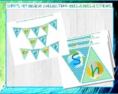 SURF PARTY - Printable BANNER - Summer Pool Beach Party by Bella Bella Studios Il_170x135