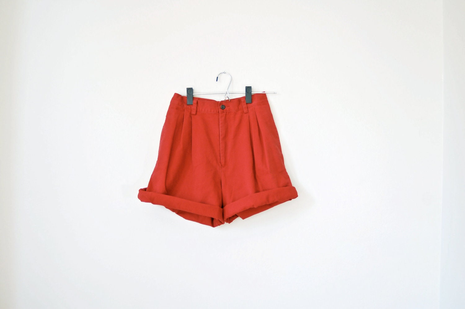 Red high waisted shorts- Ralph Lauren