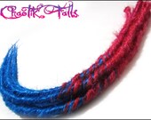 Pink and Blue Transitional Synthetic Dreads