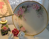 Treasury Item  Soft and Romantic Hand Painted  Plate  Treasury Item
