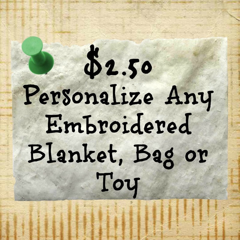 Personalize Any Embroidered Item with a Name