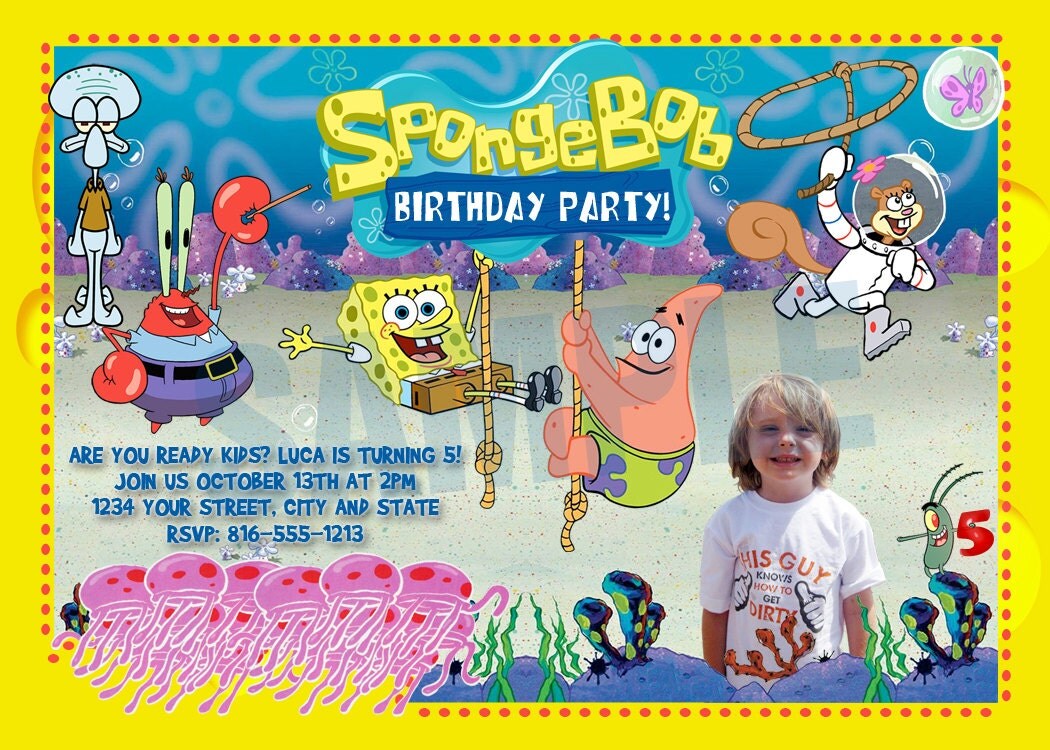 Spongebob Invitation Wording