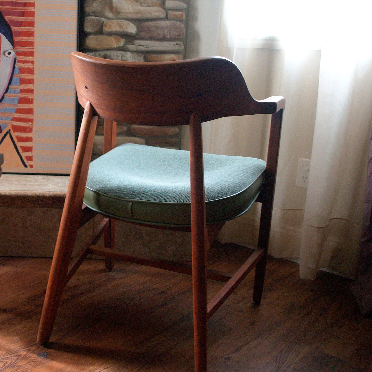 Reserved 60s MID CENTURY MODERN Chairs in the manor of Hans Wegner : Side, Desk, Accent, Dining Armchair Walnut Wood Mid Century Modern