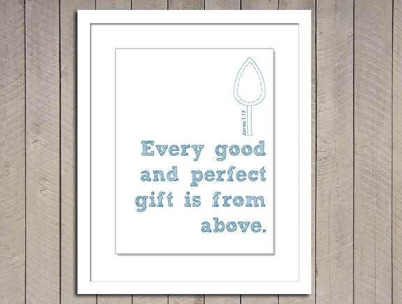 Nursery bible verse print 8x10