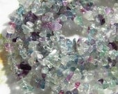 5X8mm Rainbow Fluorite Natural Gemstone Chip Beads, Full 36 IN Strand (C40)