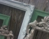 Ornate PICTURE FRAMES - Set of 10 - Light Romantic Colors - Glass and Backing