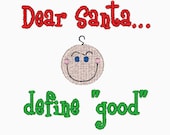 Christmas bib Dear Santa define good