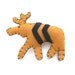 Mustard goldenrod chevron moose totem magnet, number 133