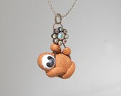 fanART- "Flower sloths hang around" -unique sloth gift, gift for her, cool gift for teenager, easter gift