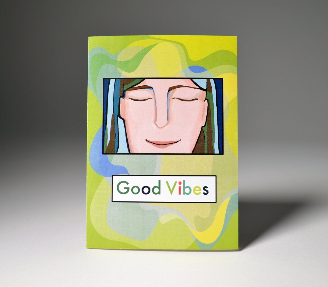 Get Well Encouragement Greeting Card - Good Vibes