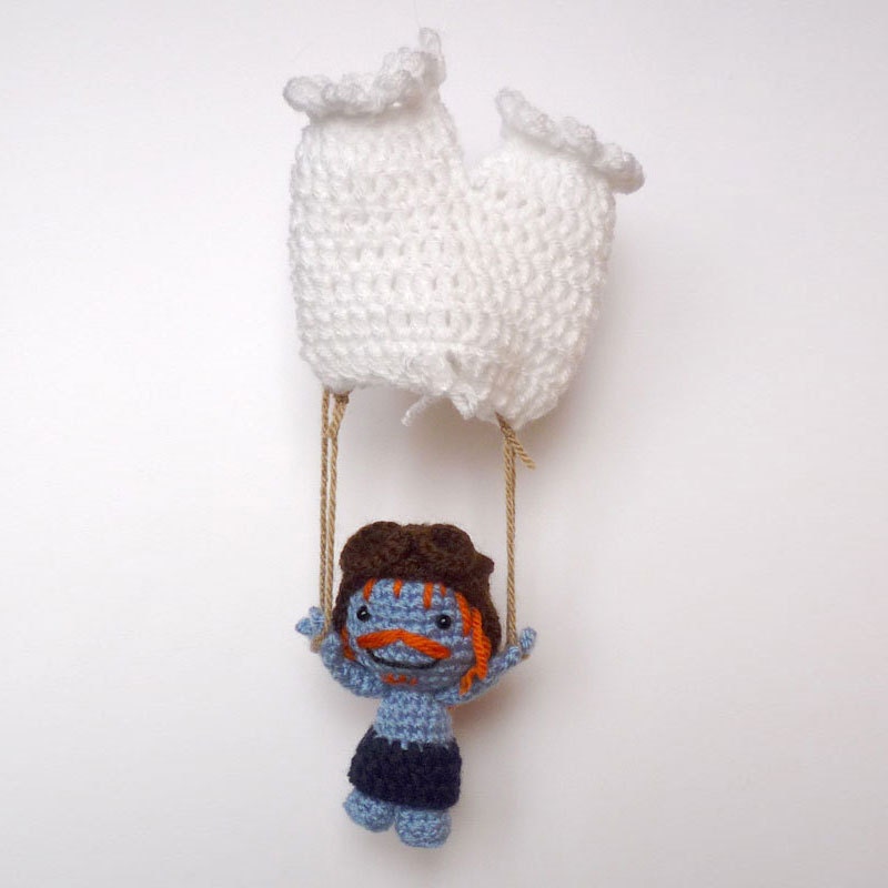 Hamish the Aviator crocheted Feegle doll