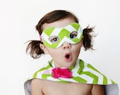 Swanky Shank Super Hero Mask Choose your own fabric, Ribbon tie closure