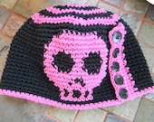 Graph Chart Crochet - Heart Pouch & Skull Beanie PATTERN - Instant Download