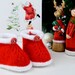 Gift for baby - Sweet little baby booties in red and white - Christmas