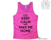 Keep Calm and Take Me Home - 1D Women's Tank Top  - One Direction Singlet - All Sizes Available -  Item 012