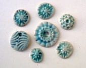 Turquoise Cabochon Collection. Porcelain Flatback Collection. Jewelry Supplies