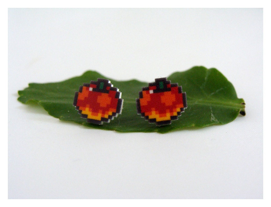 SMB Yoshi Berry Earrings - retro game jewelry