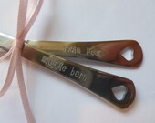 Baby Spoon Set - Muggle Born / Accio Pears - Hand Stamped in Magical Font