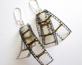 Mylar film reel earrings