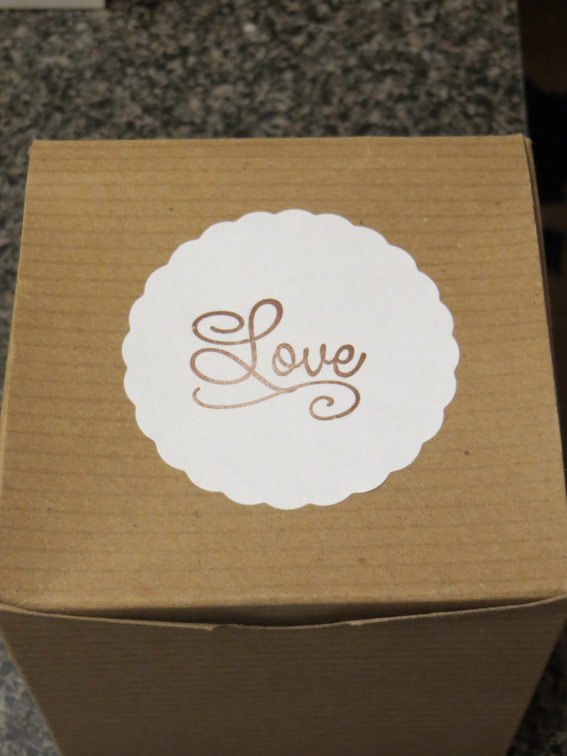 SALE - (12 count) Love Favor Box Stickers, Custom Orders & Discounts Available